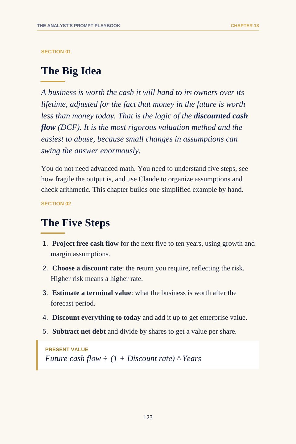 A Simplified DCF, page 123